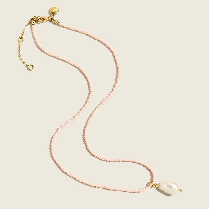 Beachy bead freshwater pearl necklace | J.Crew US