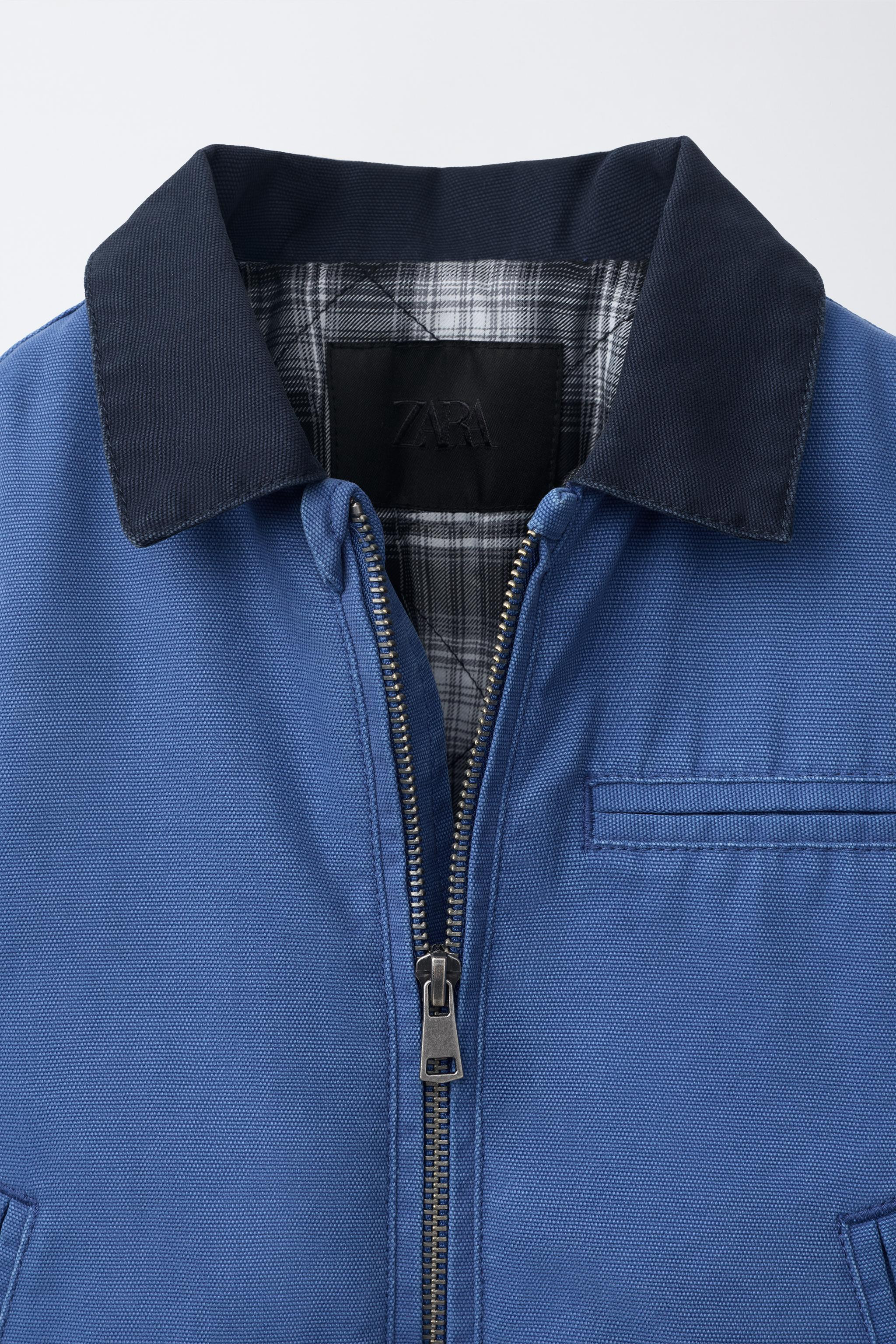 CONTRAST COLLAR JACKET | Zara US