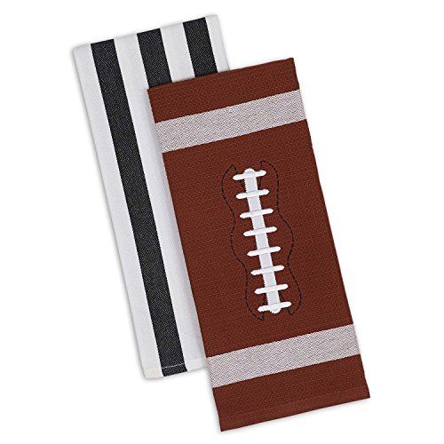DII Everything Football Kitchen Collection, Dishtowel Set, 18x28, Referee Stripes, 2 Piece | Amazon (US)