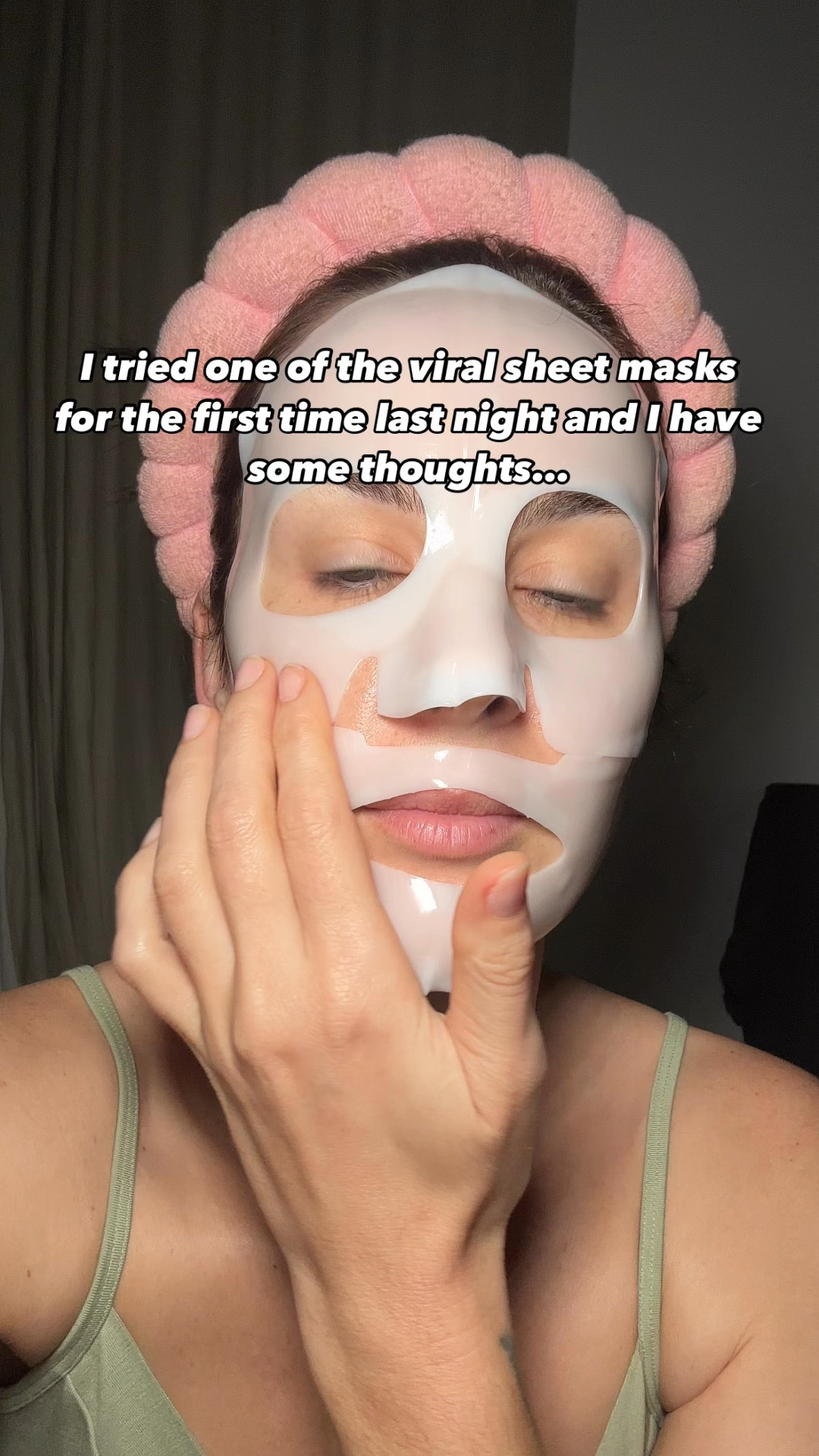 on first application if feels kind of gross and the wetness of it was making me cold, but I'm a freeze
baby

after awhille (maybe 30-45 minutes) you don't "feel it" as much on the face and I was able to sleep with it on the entire night (I was shocked) at no point did! wake up and want to take it off.

in the morning my skin definitely looked great and was reflecting light better but it wasn't as dewy as I expected (could be good or bad depending on your preferences.

12 hours later when I washed my face this evening my face felt SO SMOOTH as if I had just dermaplaned or something. I love that the results lasted me that long. 
will definitely continue as a weekly treatment.



#LTKBeauty