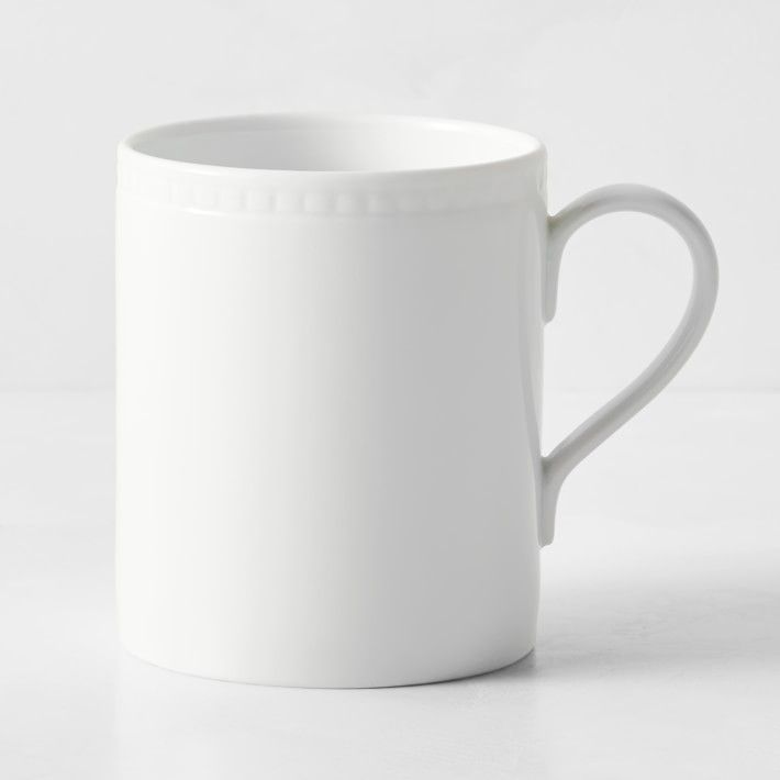 Apilco Beaded Hemstitch Porcelain Mugs | Williams-Sonoma