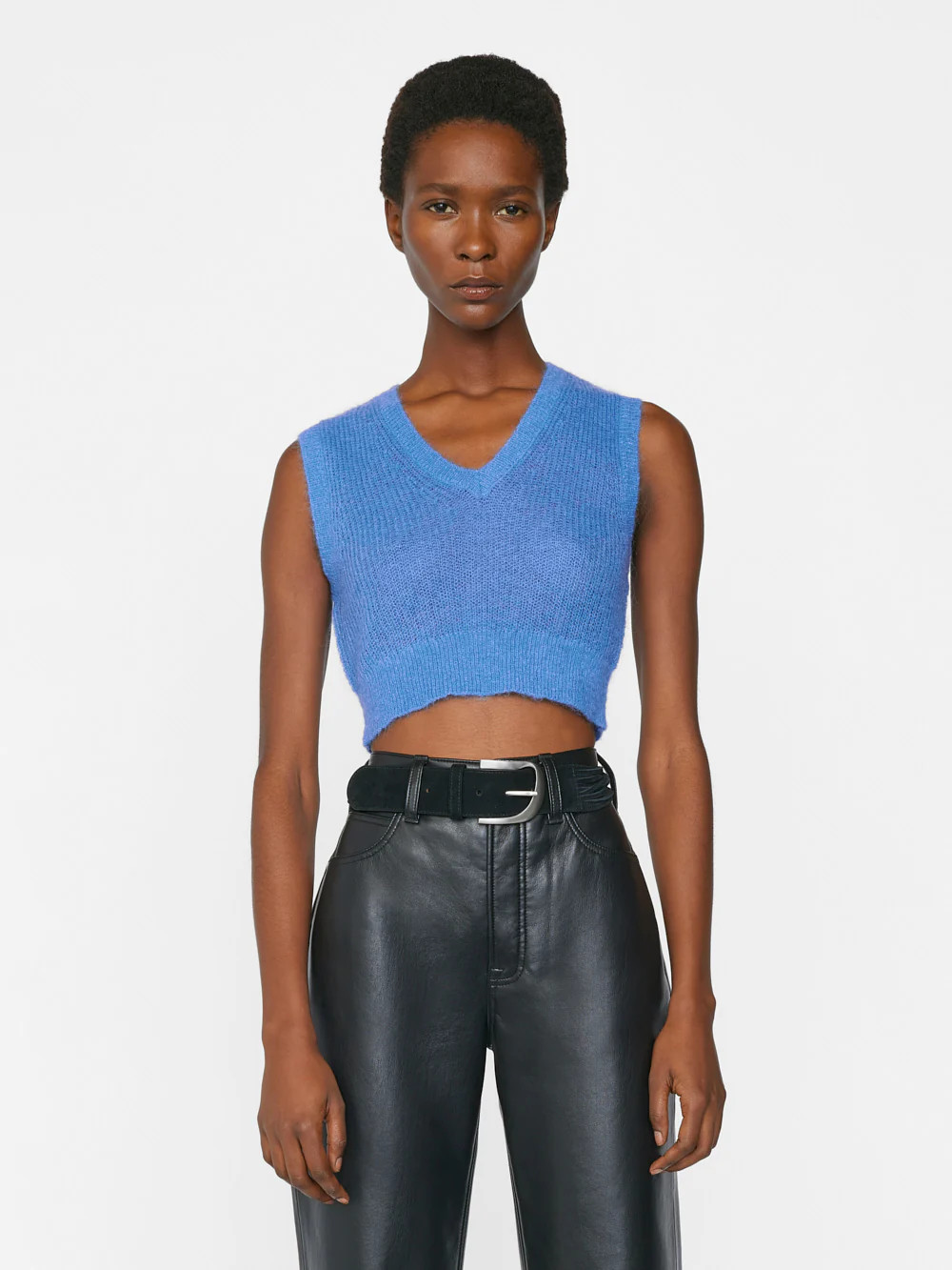 Shrunken Vest -- Cornflower Blue | Frame Denim