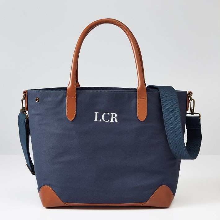 Canvas and Leather Travel Tote | Mark and Graham