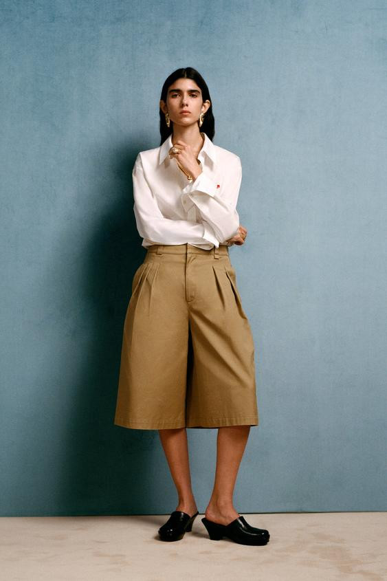 WILLY CHAVARRIA X ZARA LONG PLEATED SHORTS | Zara US