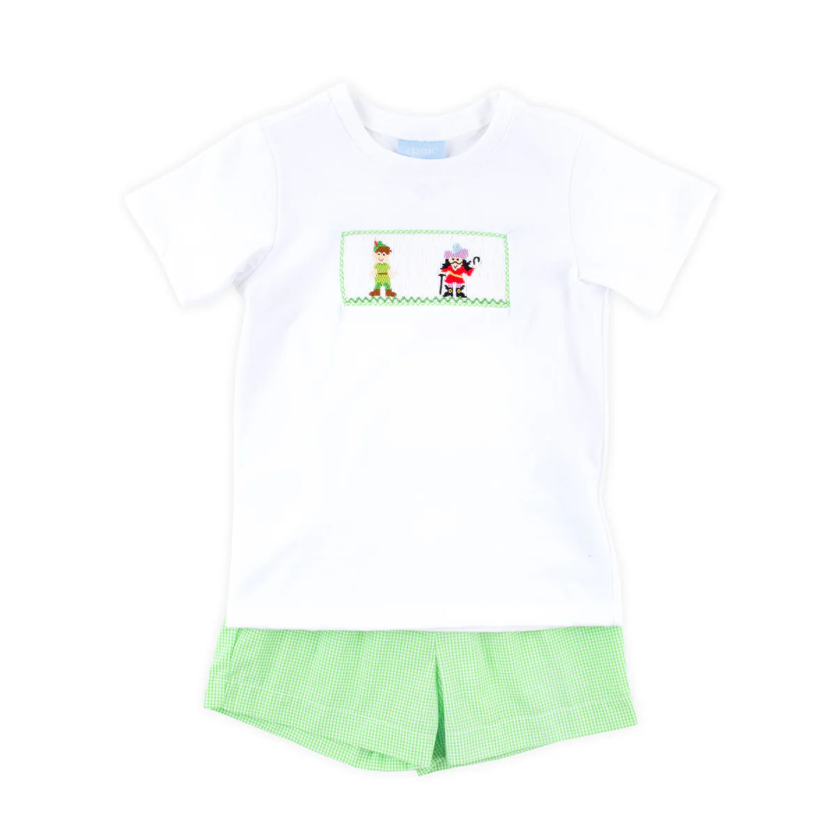Neverland Friends Green Smocked Short Set | Classic Whimsy