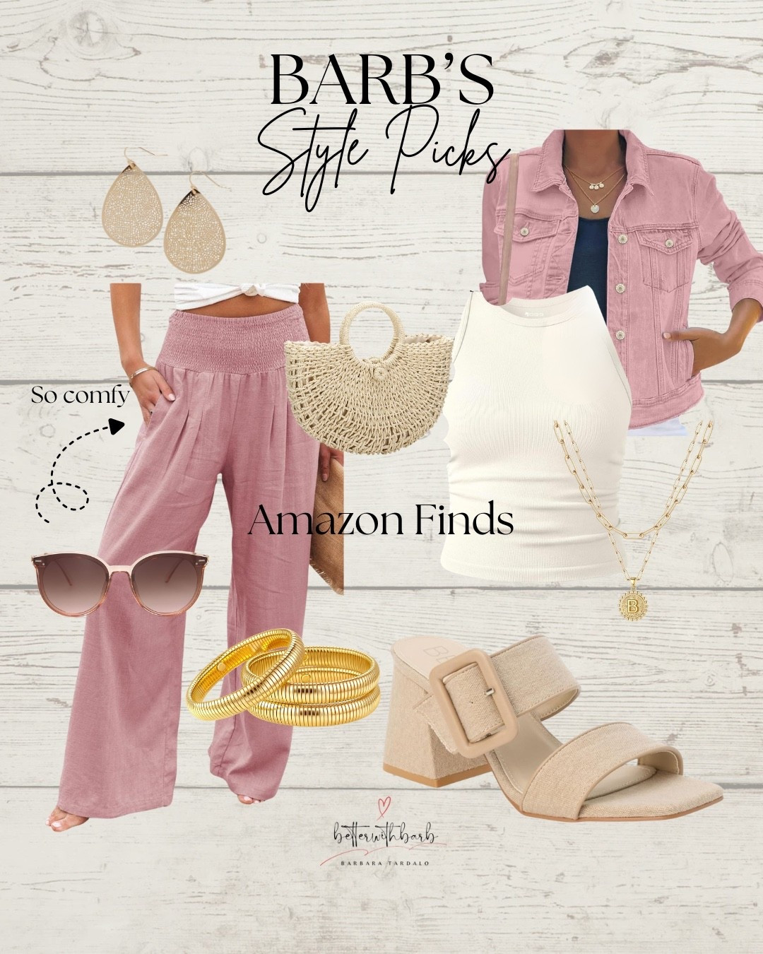 Barb’s Style Picks 🤍
Loving this soft pink + neutral combo — so comfy and perfect for everyday wear.

Follow me for daily finds you can shop right here on LTK.

I earn commissions from qualifying purchases as an Amazon and LTK creator.

#LTKootd #LTKPetite #LTKOver40