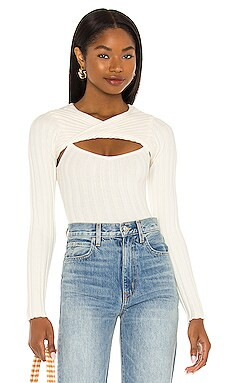 MAJORELLE Gemma Knit Shrug in White from Revolve.com | Revolve Clothing (Global)
