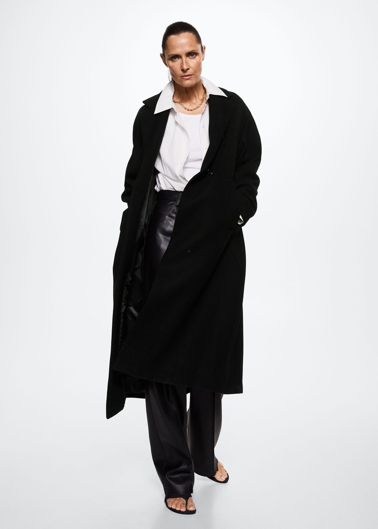 Oversize wool coat -  Women | Mango USA | MANGO (US)