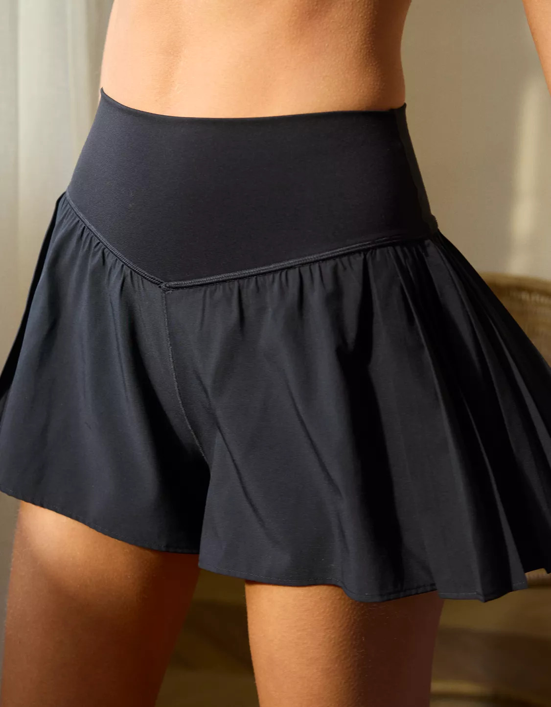 OFFLINE By Aerie Real Me Pleated Flowy Short | Aerie