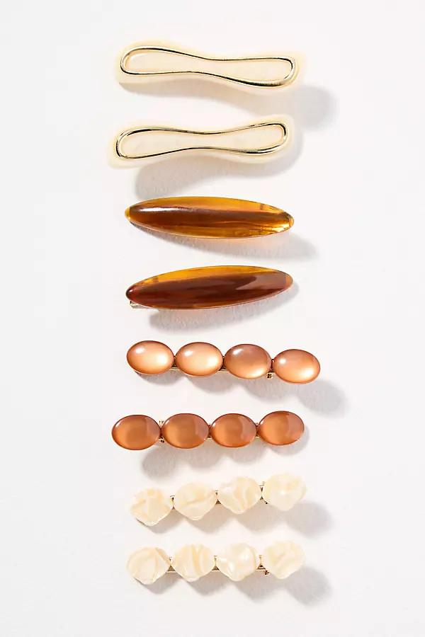 By Anthropologie Mixed Shape Barrettes, Set of 8 | Anthropologie (US)