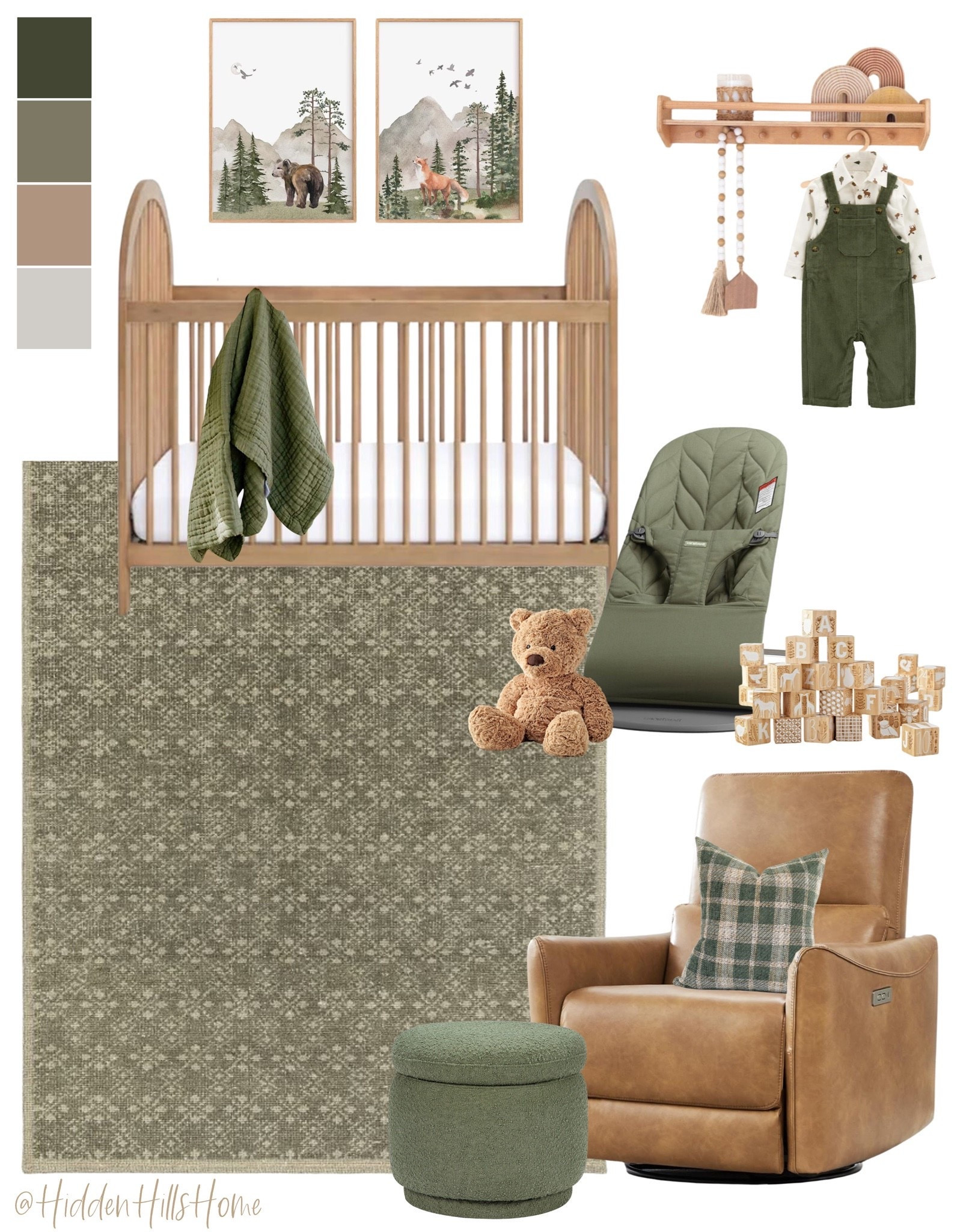 Woodlands nursery decor ideas, nursery mood board, baby boys nursery, crib, nursery glider, baby’s room decor ideas, green nursery inspiration, baby bouncer, nursery shelf #nursery

#LTKSaleAlert #LTKBaby #LTKHome