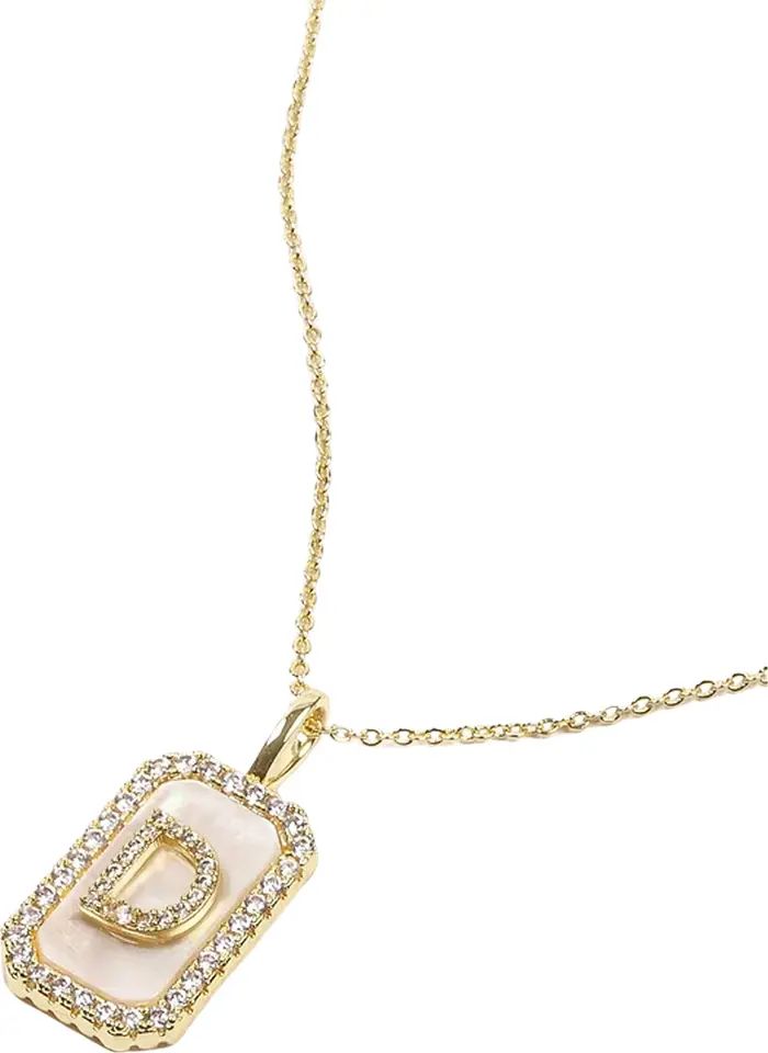 Melinda Maria Love Letters Double Sided Mother-of-Pearl Initial Pendant Necklace | Nordstrom | Nordstrom