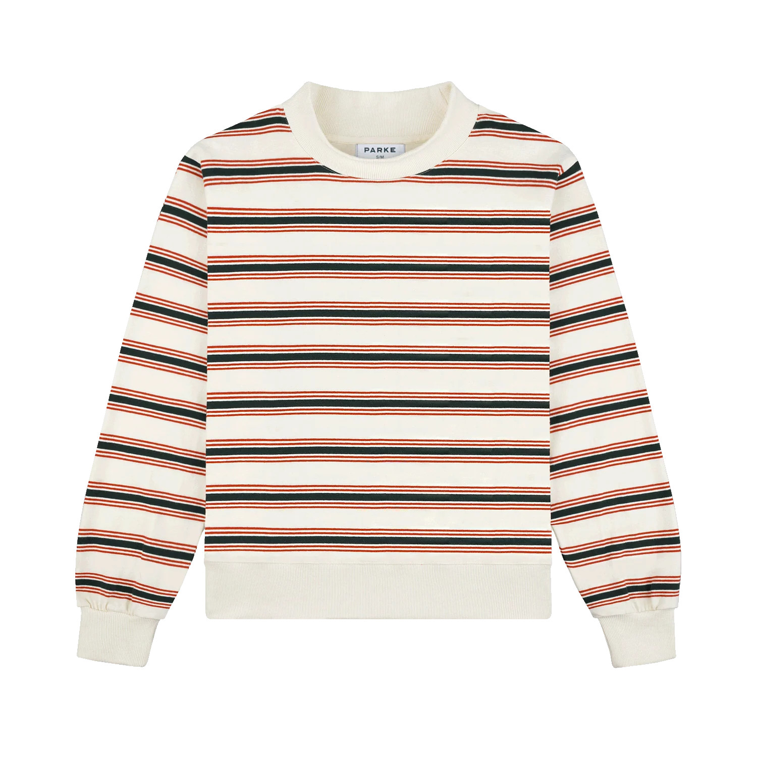 Holiday Striped Mockneck Pullover | Parke
