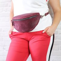 Fanny Pack Leather Women Bum Bag Purple Waist | Etsy (US)
