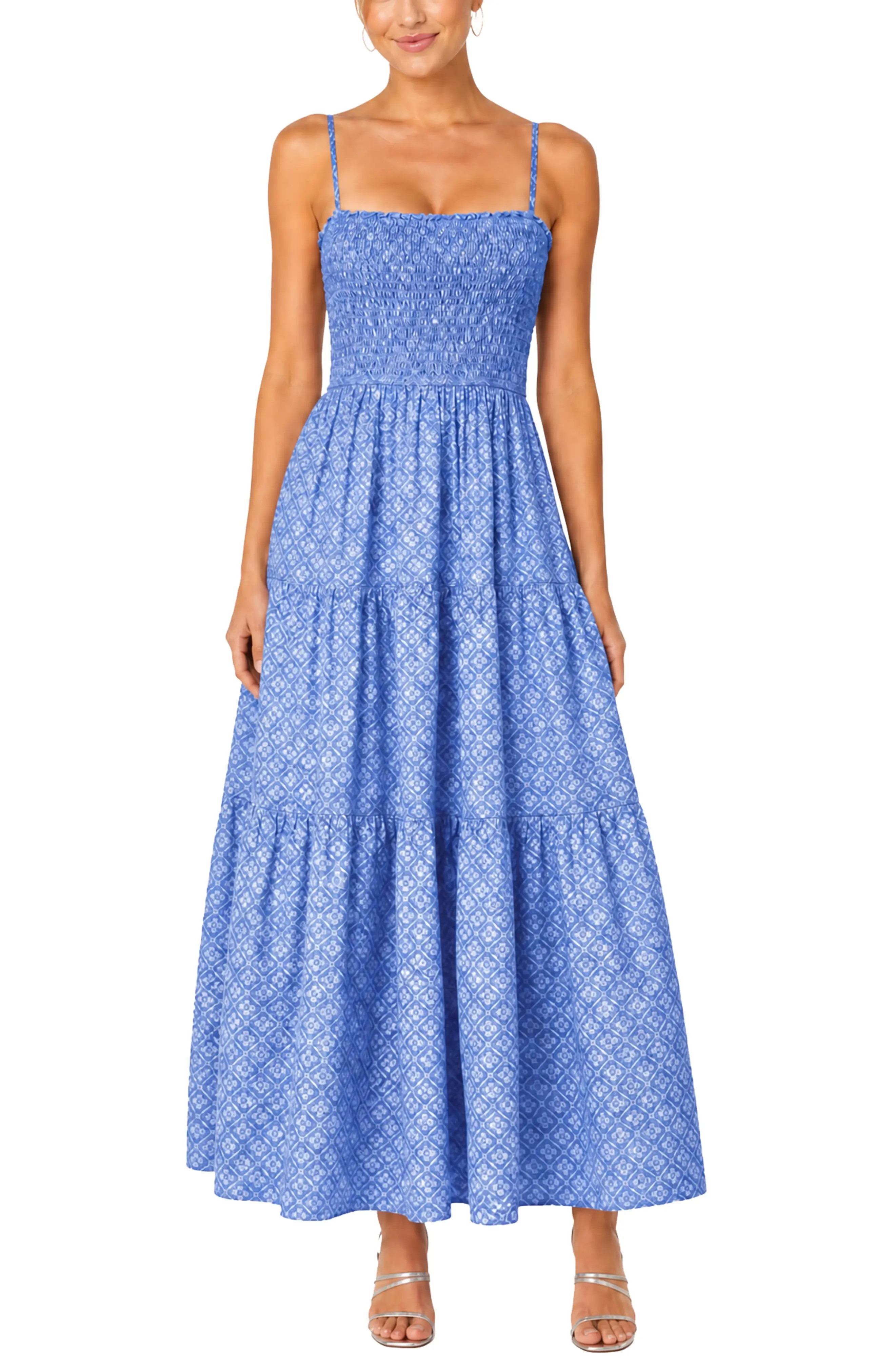 Change of Scenery Kristen Smocked Tiered Midi Dress (Women) | Nordstrom | Nordstrom