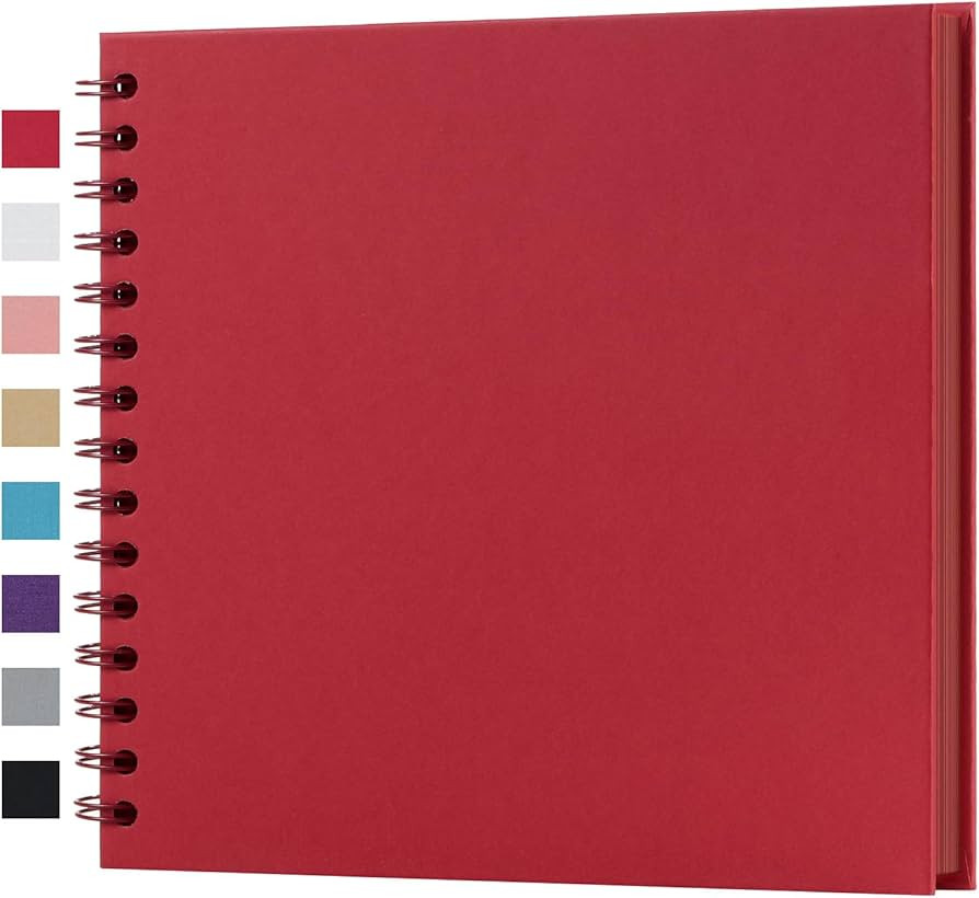 potricher 8 x 8 Inch DIY Scrapbook Album 40 Pages Hardcover Kraft Paper Scrap Book Photo Albums M... | Amazon (US)