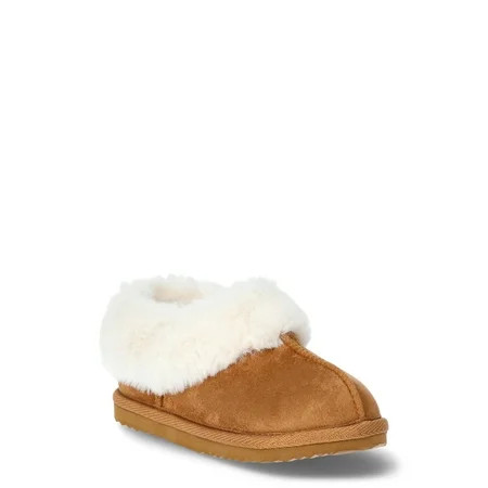Wonder Nation Toddler Girl Fur Trim Slipper | Walmart (US)