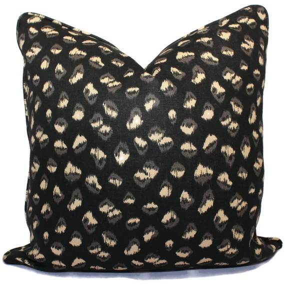 Lee Jofa Groundworks Feline Ebony Pillow Cover, Throw Pillow, Accent Pillow, Toss Pillow, Kelly Wear | Etsy (US)