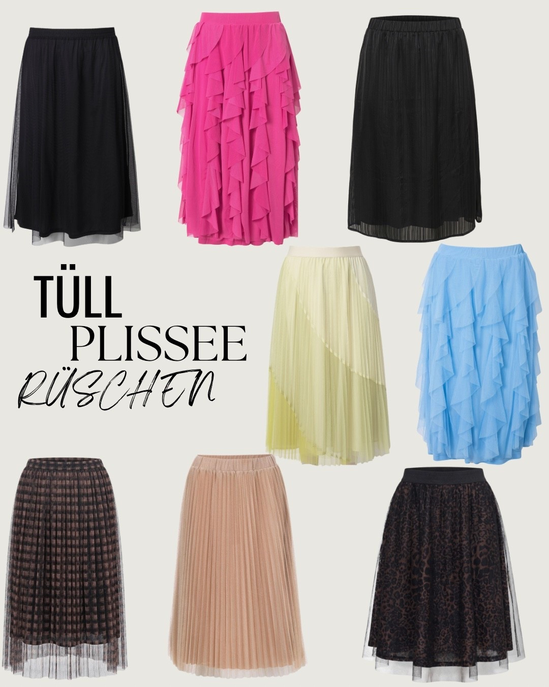 Röcke aus Tüll, Plissee und Rüschen 💗

#spitze #rock #plissee #plussizefashion #curvy #rüschen #tüll
