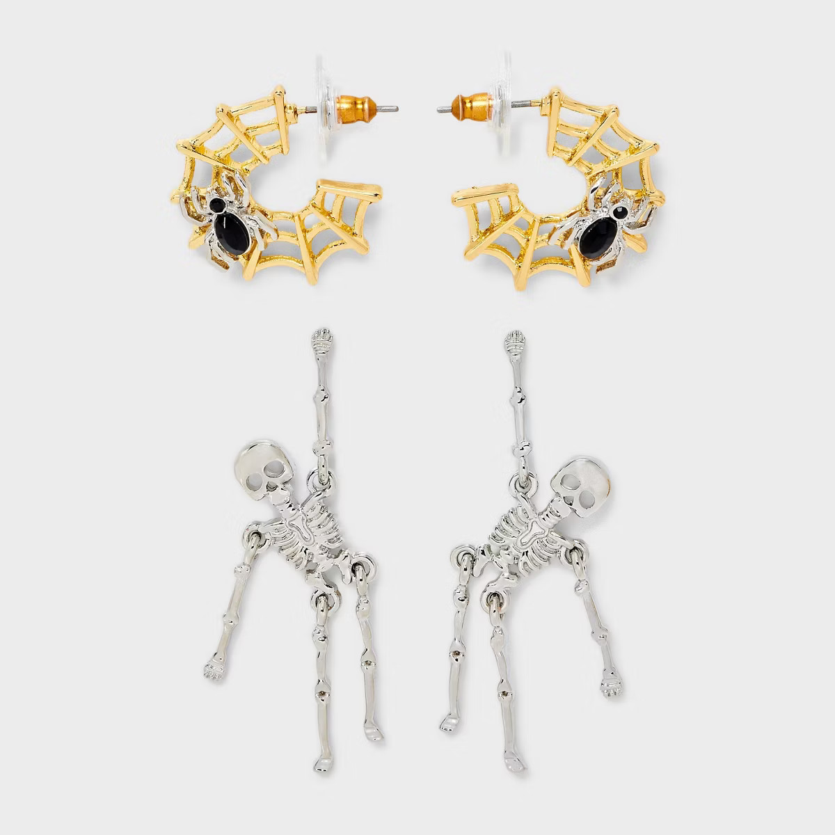 SUGARFIX by BaubleBar Halloween Bone To Be Wild Earring Set - Gold/Silver | Target