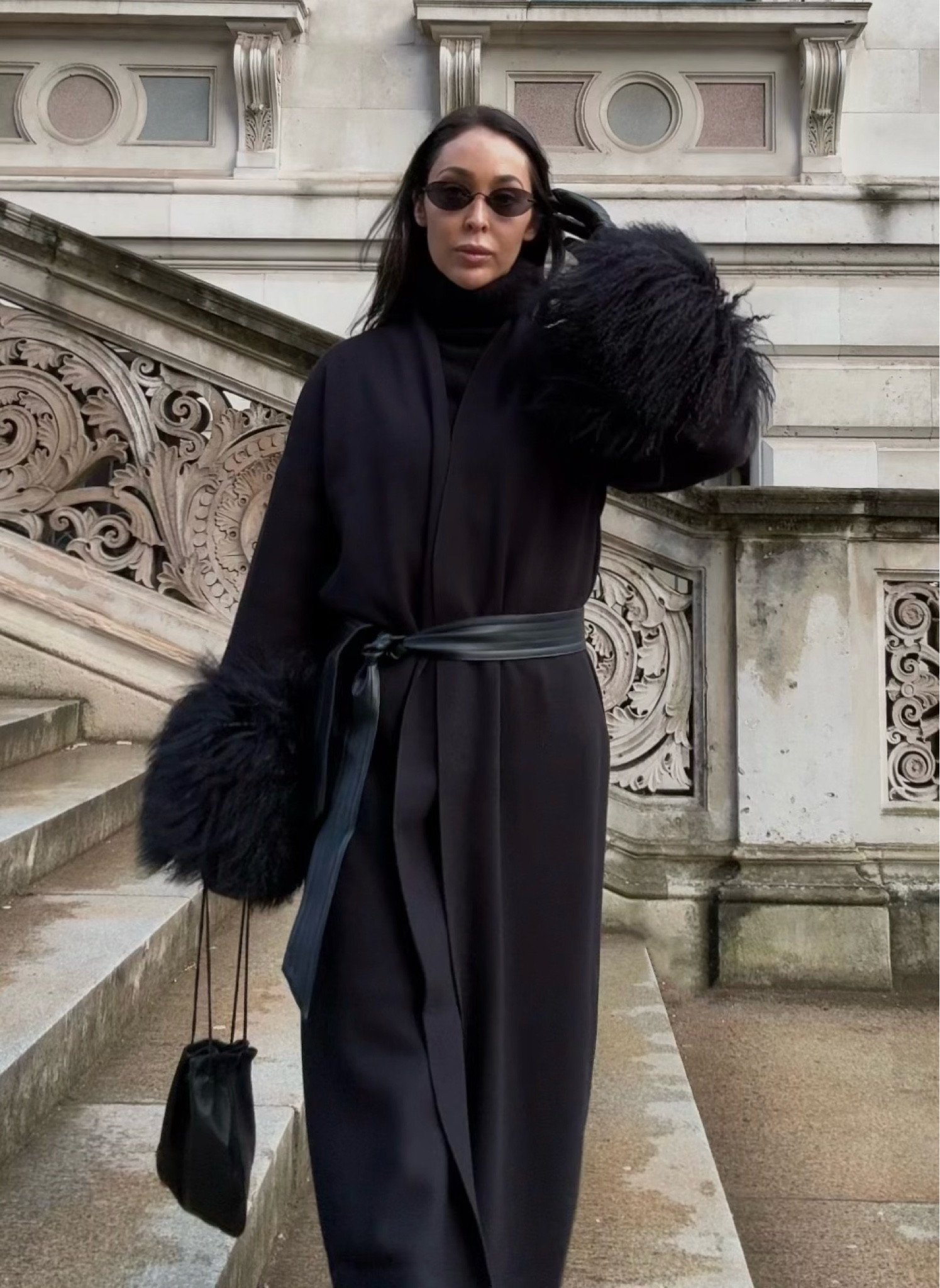 Mongolian trim coatigan 

#LTKeurope #LTKmodest #LTKstyletip