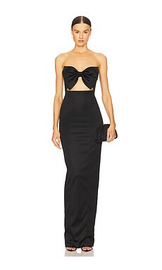 SAU LEE Esther Gown in Black from Revolve.com | Revolve Clothing (Global)