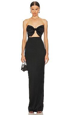 SAU LEE Esther Gown in Black from Revolve.com | Revolve Clothing (Global)