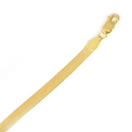 14k Yellow Gold Imperial Herringbone Necklace or Bracelet | Walmart (US)