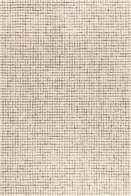 Cream Melrose Checked Area Rug | Rugs USA