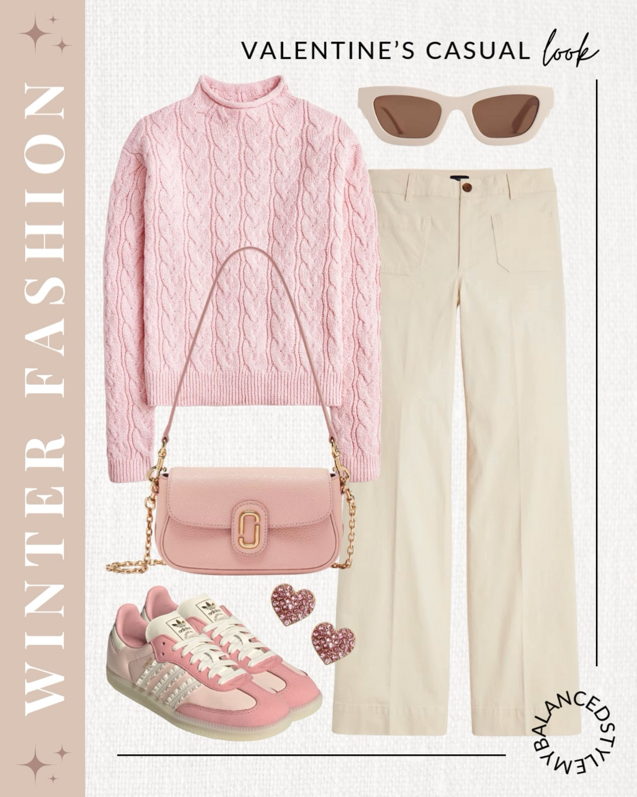 J.Crew Factory Valentine’s Casual Outfit

Casual Valentine’s Day outfit
Pink knit sweater with jeans
Cozy heart graphic sweatshirt
Neutral cardigan and tee combo
Soft red long sleeve top
Relaxed denim and ballet flats
Sneakers with romantic accents
Effortless brunch date look
Laid-back love day style

#LTKSaleAlert #LTKSeasonal #LTKootd