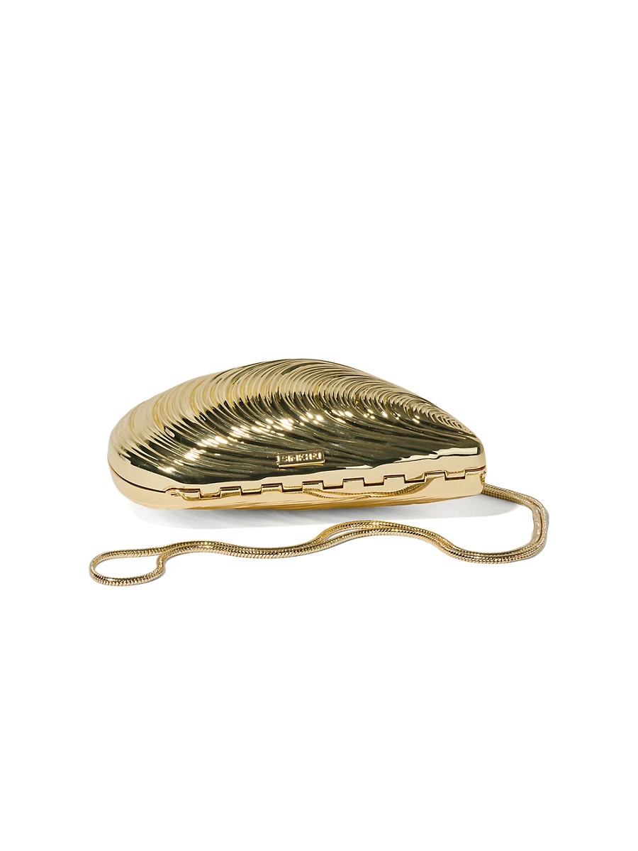 Women's Mini Bridget Oyster Shell Clutch - Gold | Saks Fifth Avenue