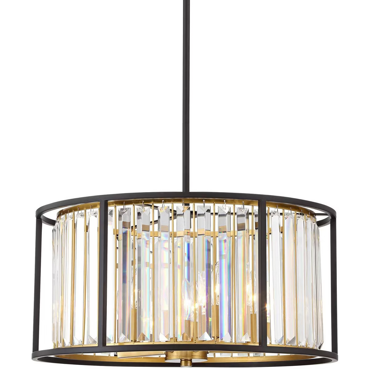 Possini Euro Design Milne Bronze Gold Drum Pendant Chandelier 20" Wide Modern Crystal 5-Light Fix... | Target