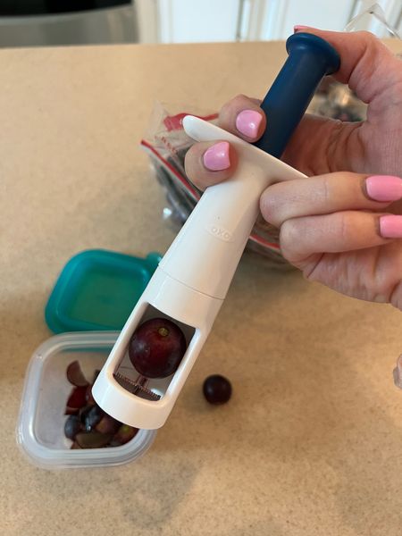 Grape cutter that cuts the grapes in fourths to minimize choking hazards for toddlers! 

#LTKfamily