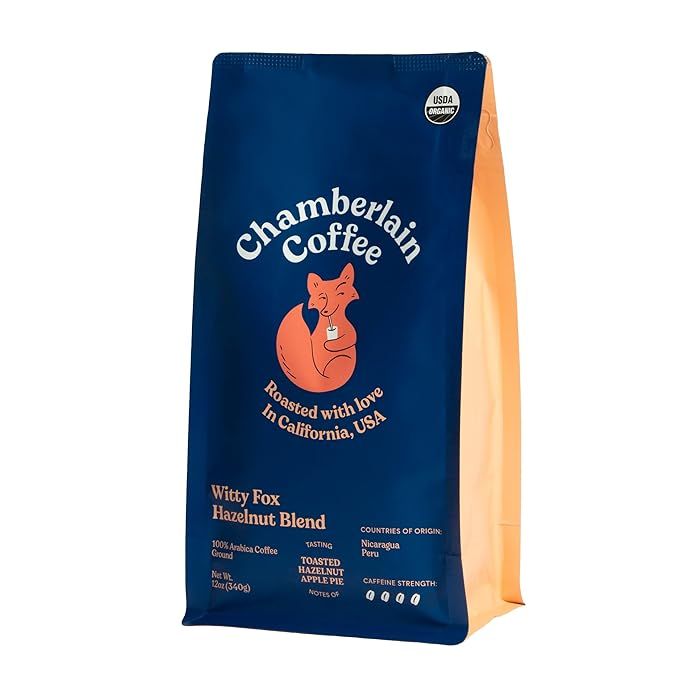 Chamberlain Coffee Witty Fox Hazelnut Blend - Medium Roast Coffee Beans with Notes of Hazelnut & ... | Amazon (US)