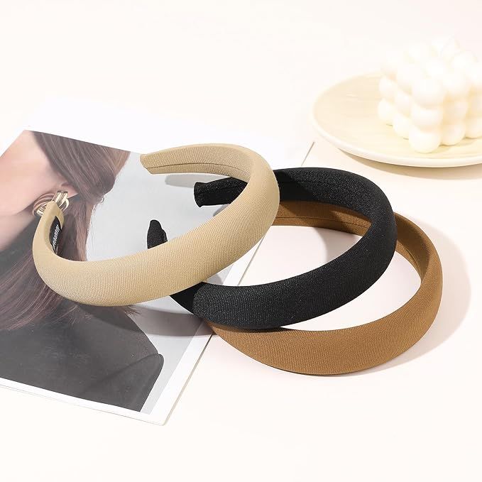 Ivyu Padded Headbands for Women- 3 Pcs Head Band Diademas Para Mujer De Moda Fashion Headband Hai... | Amazon (US)