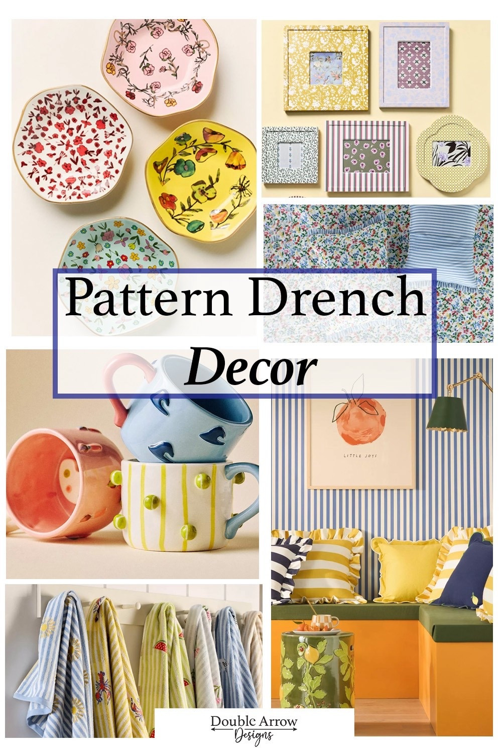 Mix and match prints home decor, layered pattern styling, cottage core bedroom decor, printed mugs and towel sets, eclectic home styling, DIY layered decor ideas.

#LTKSeasonal #LTKHome