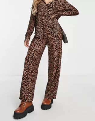 The Frolic leopard print burnout wide leg pants in multi - part of a set | ASOS (Global)