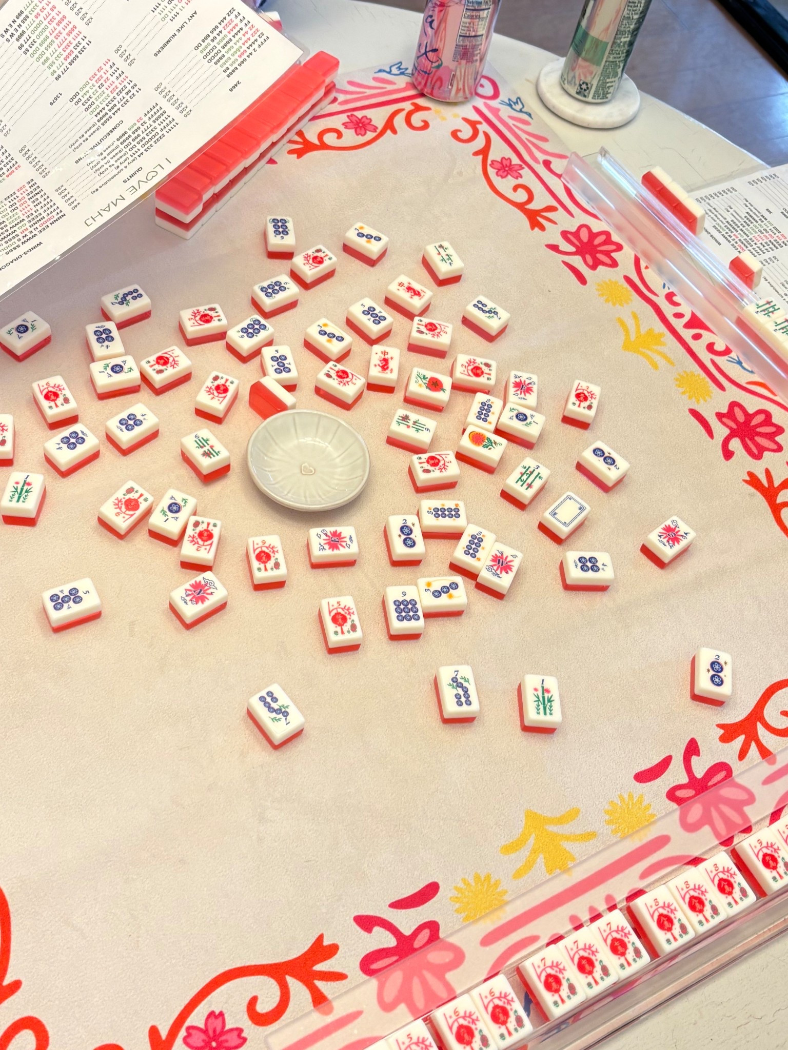 Update: as of this post - on sale! 
I played the Blooming set last week, and it’s very cute! We said the backs looked like candy! Comes with a very nice quality vegan leather bag, the mat is sueded, and a nice tile bag.  The only draw back is the 1 Bam does not have a bird on it!  Bonus- I think it has return option!  Most tiles sets are final sale and this allows returns!  They now have a lunar new year version with candy red backs! If you are looking for a beginners set, this is the best value by far!! Also please do not buy the creepy clown version known as “cirquejong” stick to the Blooming (better) or Lunar new (best) year set. 
#mahjong
#mahjongtiles
#mahjongfinds

#LTKValentine #LTKSeasonal #LTKHome

#LTKSeasonal #LTKValentine #LTKSaleAlert