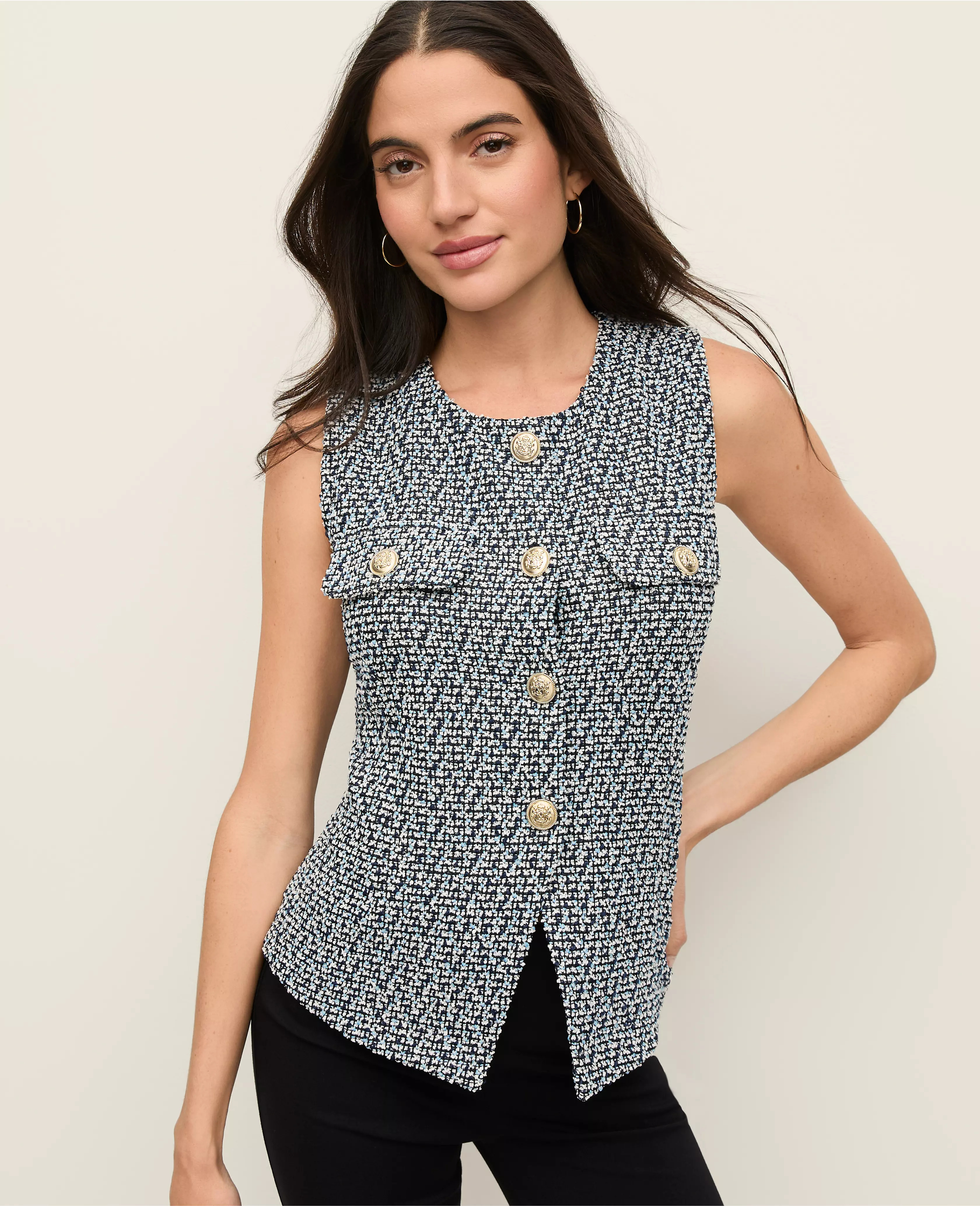 The Cutaway Vest in Tweed | Ann Taylor