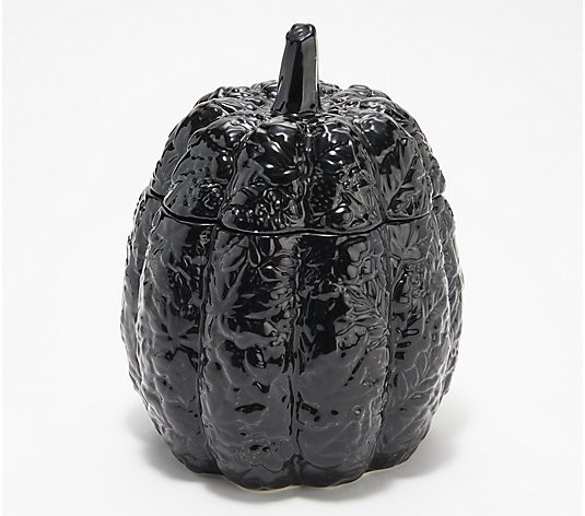 HomeWorx by Harry Slatkin Limited Edition Embossed Black Pumpkin | QVC