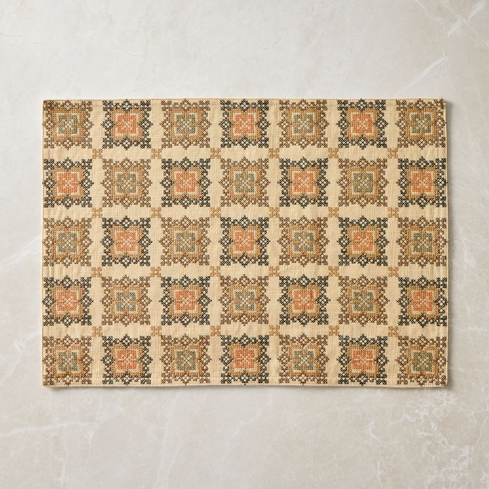 Lone Fox Folk Tapestry Placemat Sets | West Elm (US)