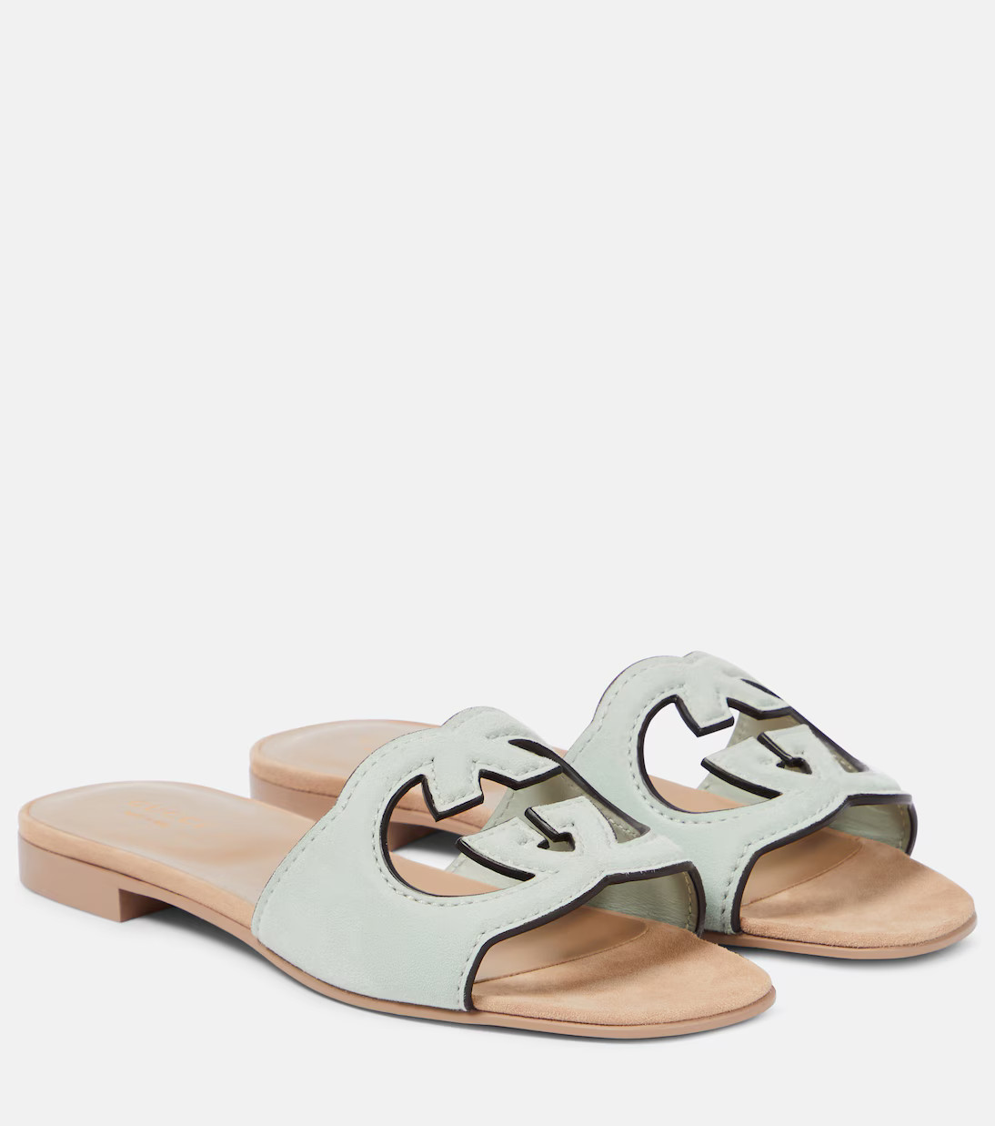 Interlocking G cutout suede slides | Mytheresa (US/CA)
