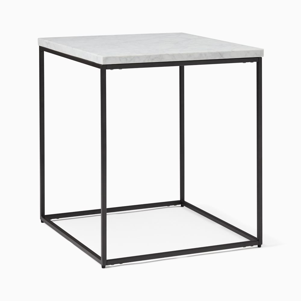 Streamline Square Side Table - Marble | West Elm (US)