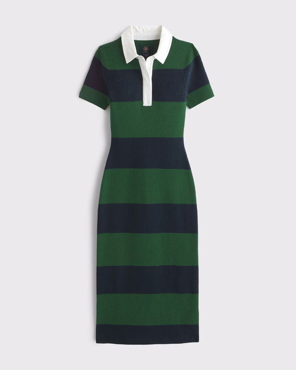 Women's Vol. 28 Rugby Collared Midi Sweater Dress | Women's Dresses & Jumpsuits | Abercrombie.com | Abercrombie & Fitch (US)