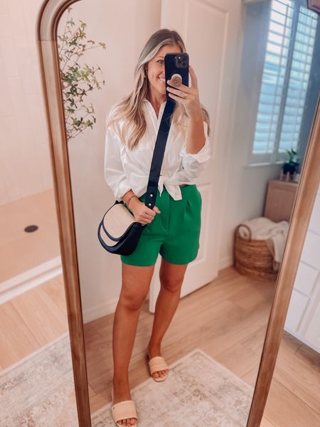 Omg, this new Walmart look is SO CHIC for summer! I can’t get over these shorts - so super stretchy, thick and comfortable. I’m in a small but need the XS. I suggest you go down one size! // size up for oversized fit in shirt. // sandals: wearing 8.5.. I’m in between 8/8.5 for reference! // 


Summer outfits 
Summer vacation
Summer trip
Travel
Trouser shorts
Summer trends
Walmart finds
Walmart fashion
Walmart outfits
Affordable style
Affordable outfits 
#ad #walmartfashion
@walmartfashion 


#LTKtravel #LTKstyletip #LTKunder50