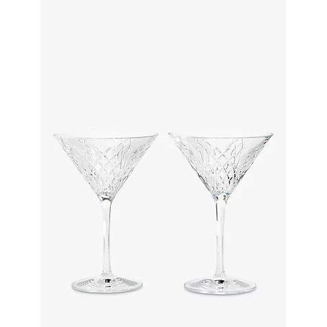 Buy Soho Home Barwell Crystal Cut Martini Glasses, 225ml, Set of 2 | John Lewis UK