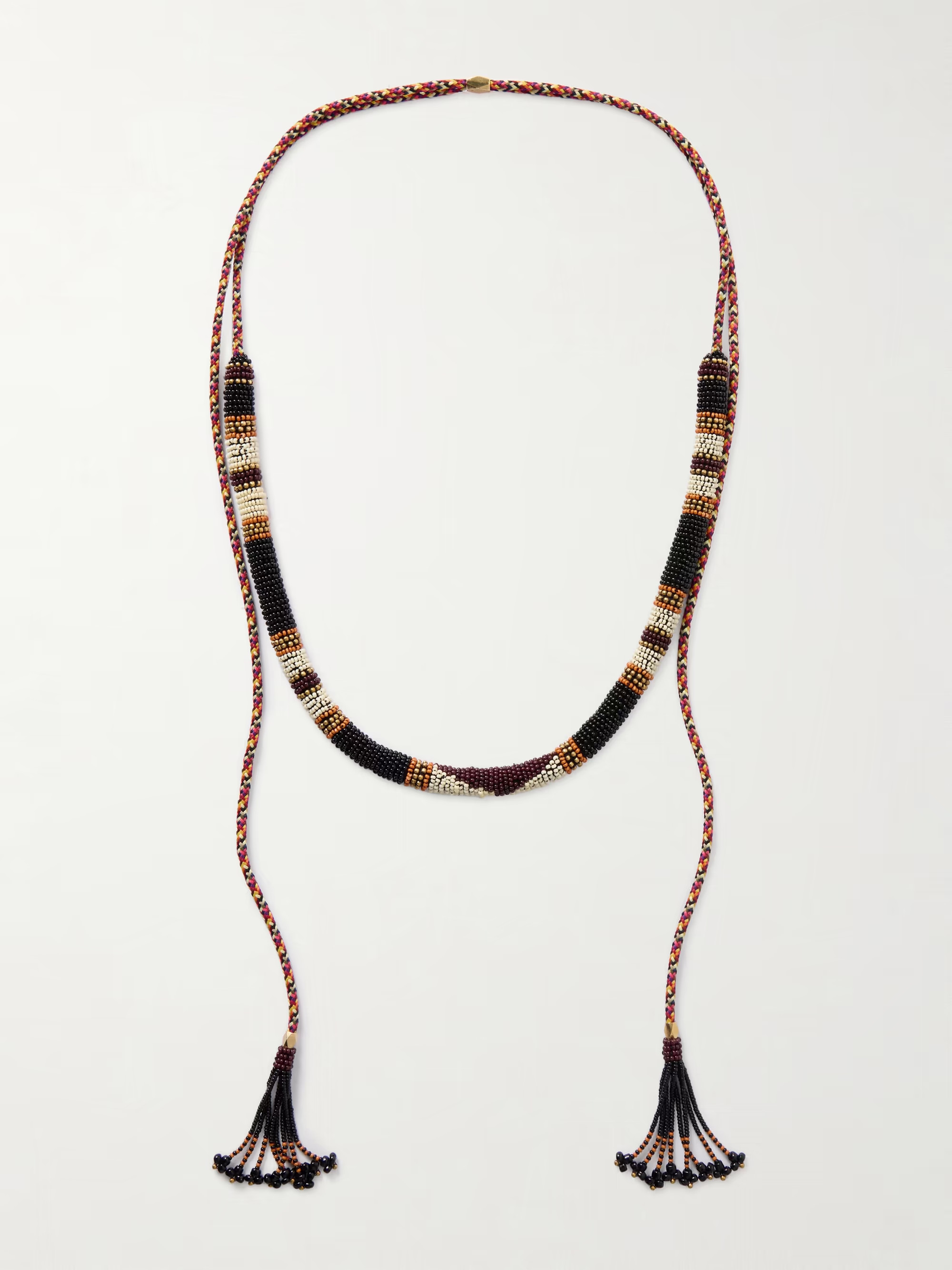 Woven cord beaded necklace | NET-A-PORTER (US)