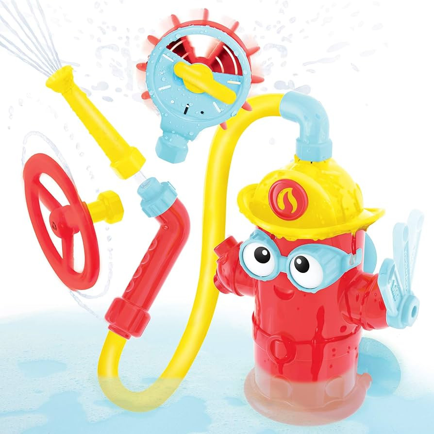 Yookidoo Fire Hydrant Bath Toy - Baby Bathtime Toy with Fire Hose and Three Spray Accessories - S... | Amazon (US)
