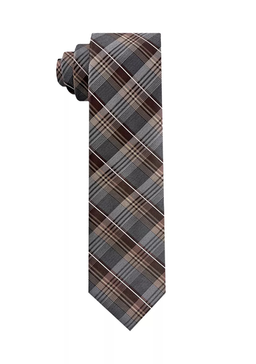 Striped Plaid Tie | Belk