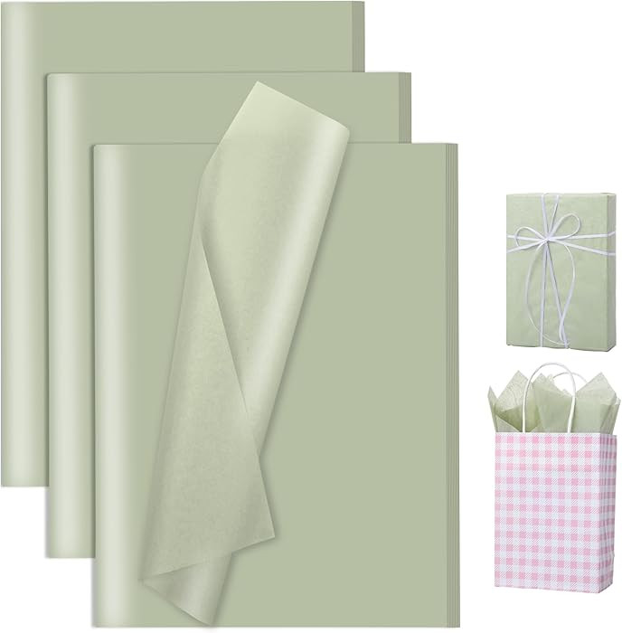 woric 80 Sheets Sage Green Tissue Paper for Gift Bags 20 X 14 Inches Gift Tissue Paper Bulk for M... | Amazon (US)
